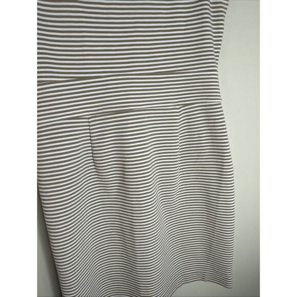 Banana Republic Tan and White Striped Sheath Dress size 14 - Picture 5 of 10